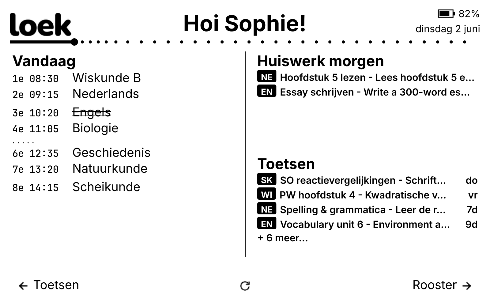 Je hele dag in één oogopslag.